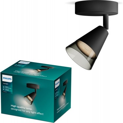 Philips Cleft Spot - Wandspot - Met gerookt glas - GU10 LED fitting