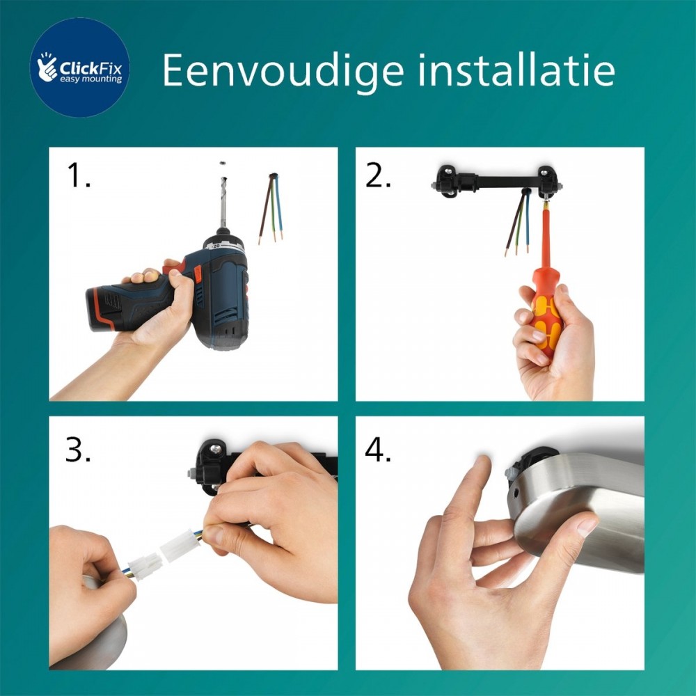 Philips Conduit Spot - Plafondspot met twee lichtpunten - Zwart met goud design - GU10 LED fitting