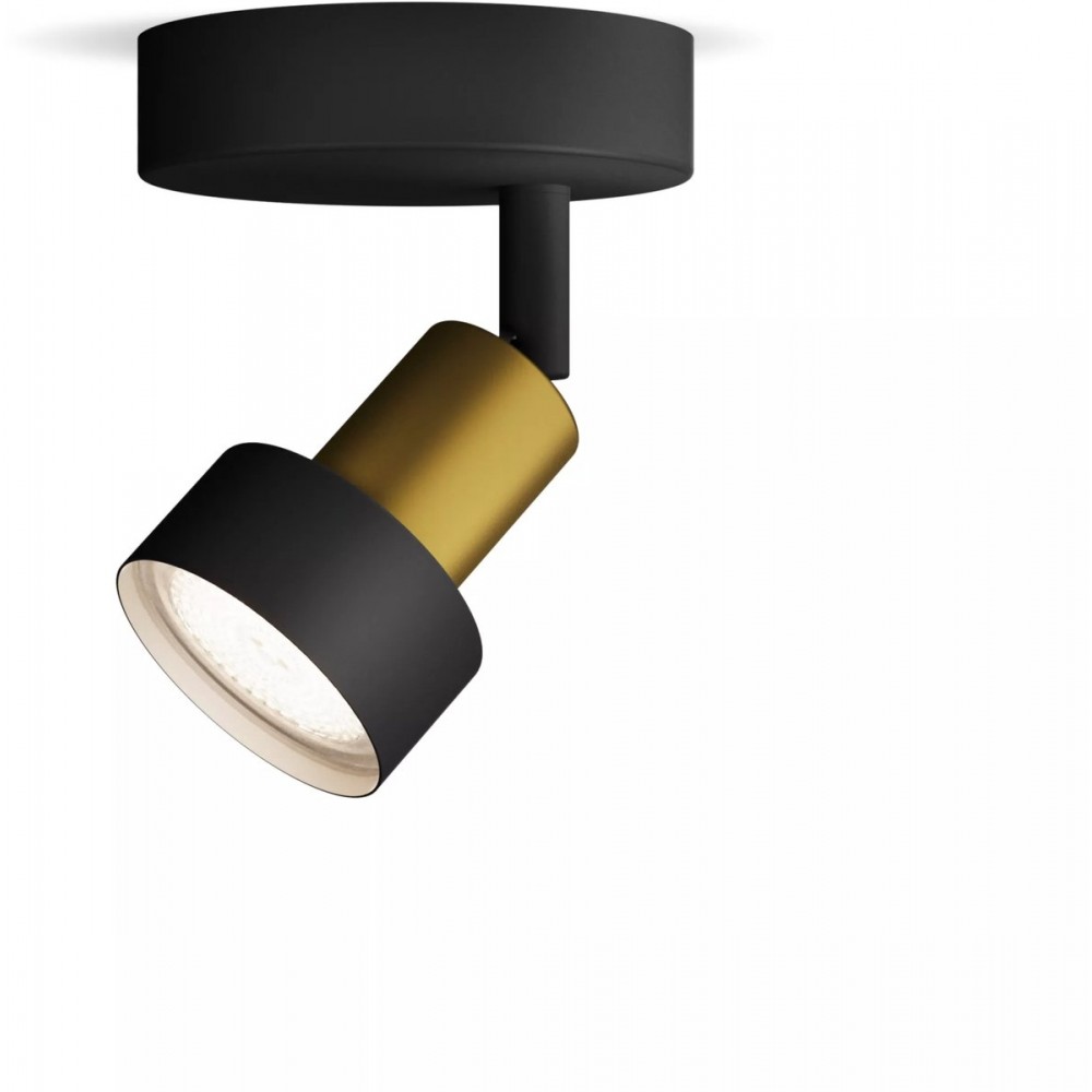 Philips CONDUIT Plafondspot 1 Lichts Zwart Goud