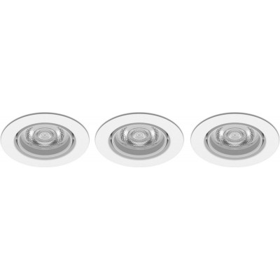 Philips Impala inbouwspot - 3-lichts - wit - rond