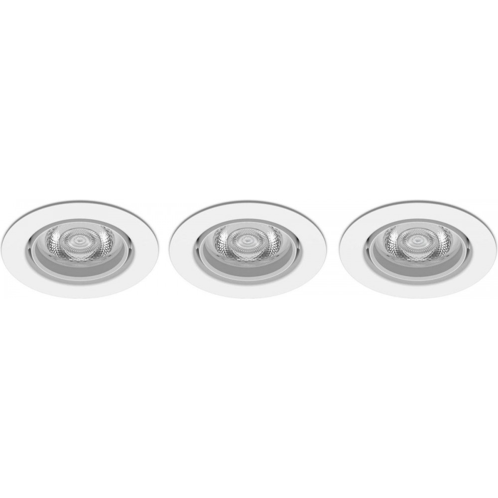 Philips Impala inbouwspot - 3-lichts - wit - rond