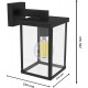 Philips Bellini wandlamp vierkant - zwart - E27