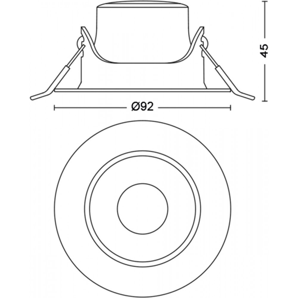 Philips Impala inbouwspot - 1-lichts - wit - rond