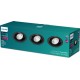 Philips Pomeron Inbouwspot - SceneSwitch - 7W - Warmwit licht - Zwart - Multi-pack 3 stuks