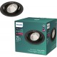 Philips Pomeron Inbouwspot - SceneSwitch - 7W - Warmwit licht - Zwart