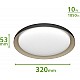 Philips Pebblo plafondlamp - Ultra Efficient - SceneSwitch lichttechnologie - 10W - warmwit licht - Zwart met goud design - Bespaar op energiekosten