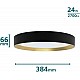 Philips Hanno plafondlamp - SceneSwitch lichttechnologie - 24W - Warmwit licht - Zwart met goud design