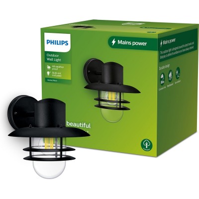 Philips Inyma wandlamp - zwart - E27