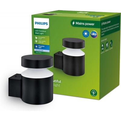 Philips Laven wandlamp - zwart - geïntegreerde LED