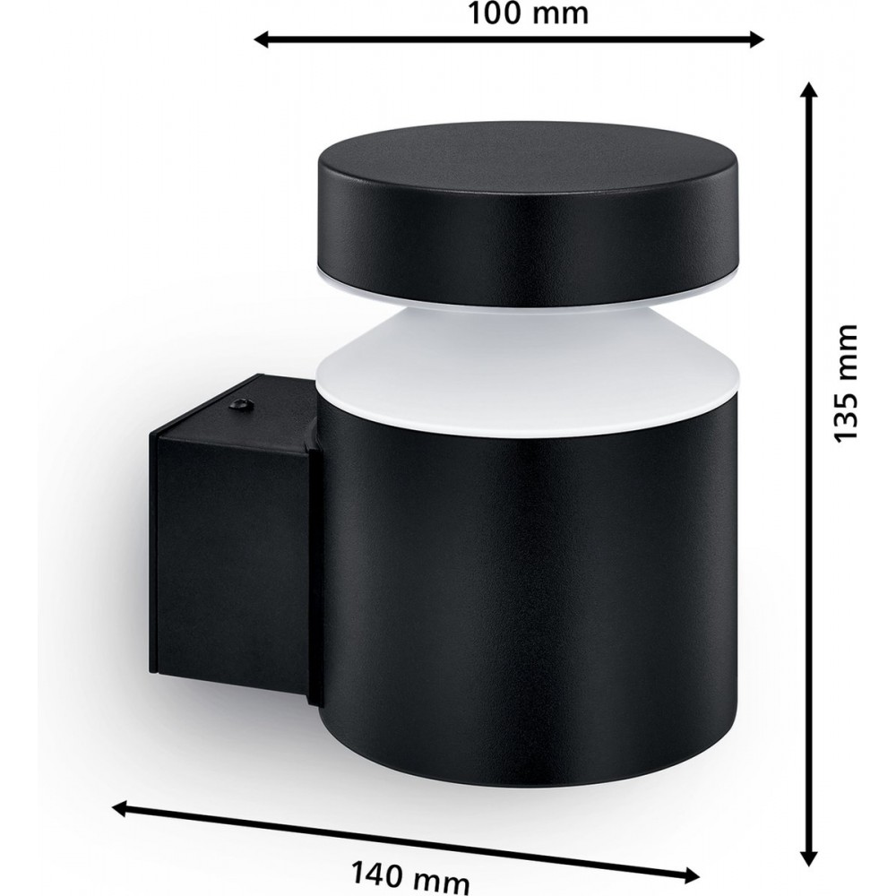 Philips Laven wandlamp - zwart - geïntegreerde LED