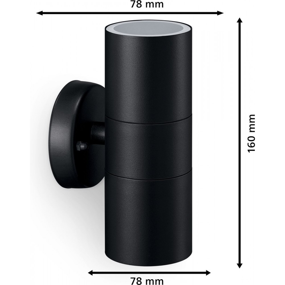 Philips Kylis wandspot - zwart - 2 x GU10 fitting