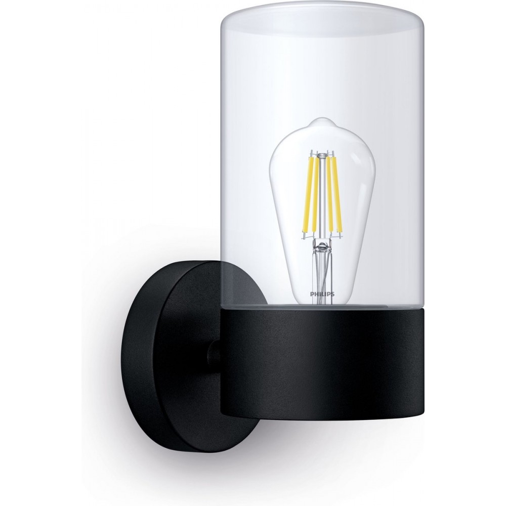 Philips Flareon wandlamp - zwart - E27
