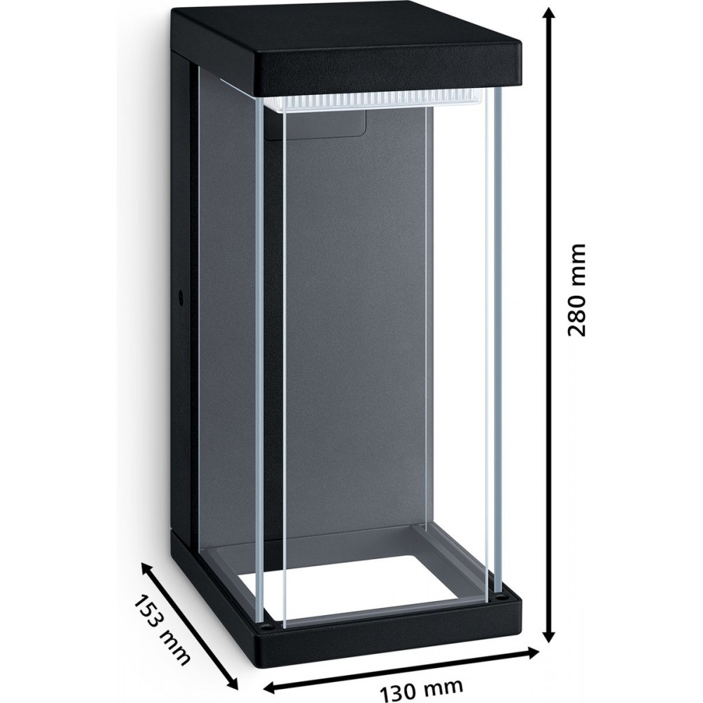 Philips Kyrie wandlamp - zwart - geïntegreerde LED