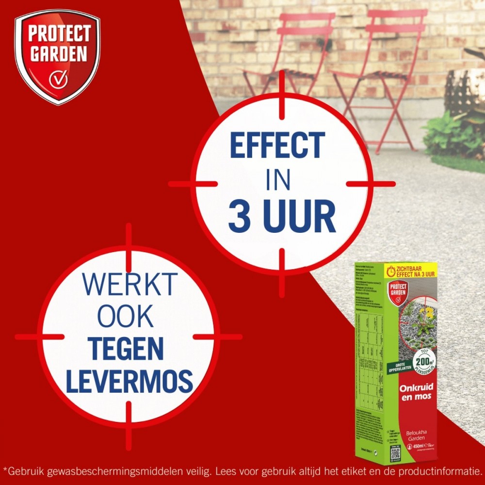 Protect Garden Flitser Concentraat Onkruid Bestrijdingsmiddel - 255 ml - Onkruidverdelger - Binnen 3 uur Resultaat