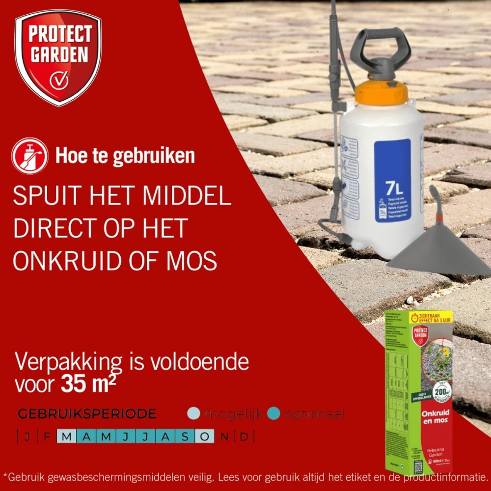 Protect Garden Flitser Concentraat Onkruid Bestrijdingsmiddel - 255 ml - Onkruidverdelger - Binnen 3 uur Resultaat