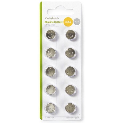 Nedis Alkaline-Batterij LR44 - 1.5 V DC - 10-Blister - Zilver