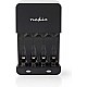 Nedis NiMH-Batterijlader AA / AAA - 1.2 V DC - Druppelladen - Type C (CEE 7/16) - Batterijtype: AA / AAA - Wit / Zwart