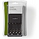 Nedis NiMH-Batterijlader AA / AAA - 1.2 V DC - Druppelladen - Type C (CEE 7/16) - Batterijtype: AA / AAA - Wit / Zwart