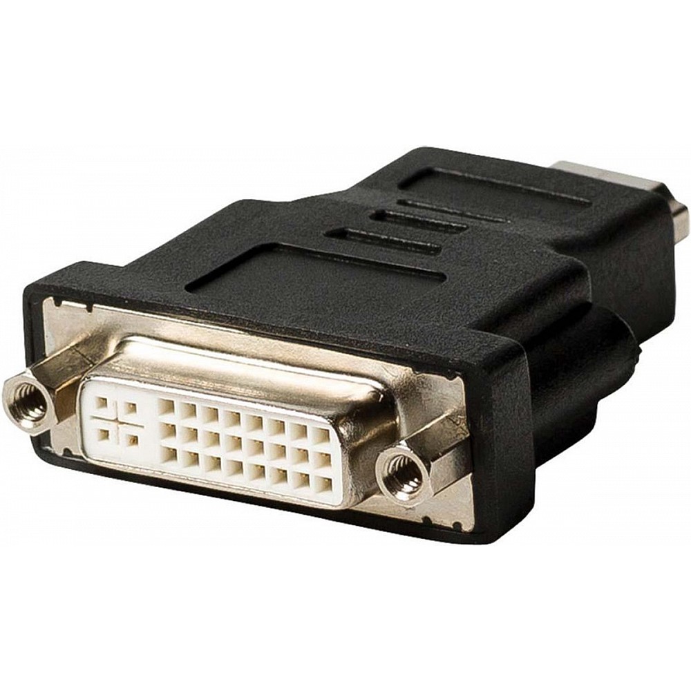 Nedis HDMI-Adapter - HDMI Connector - DVI-D 24+1-Pins Female - Verguld - Recht - ABS - Zwart - 1 Stuks - Doos