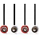 Nedis Stereo-Audiokabel - 2x RCA Male - 2x RCA Male - Vernikkeld - m - Rond - Zwart - Label