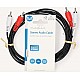 Nedis Stereo-Audiokabel - 2x RCA Male - 2x RCA Male - Vernikkeld - m - Rond - Zwart - Label