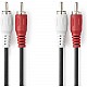 Nedis Stereo-Audiokabel - 2x RCA Male - 2x RCA Male - Vernikkeld - m - Rond - Zwart - Label