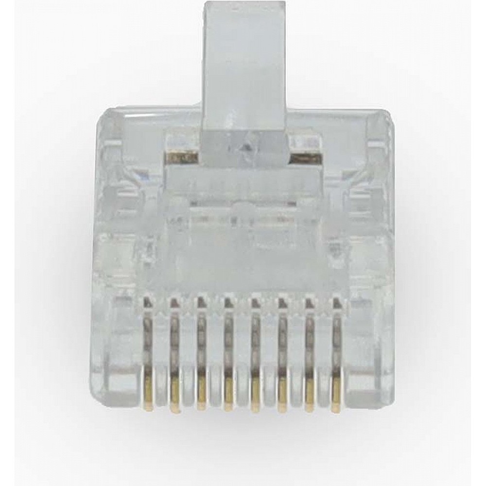 Nedis RJ45-Connector - RJ45 Pass Through - Solid UTP CAT5 - Recht - Verguld - 10 Stuks - PVC - Transparant - Doos
