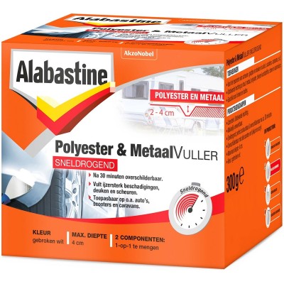 Alabastine - Polyester & Metaal Vuller Sneldrogend - 300 Gram