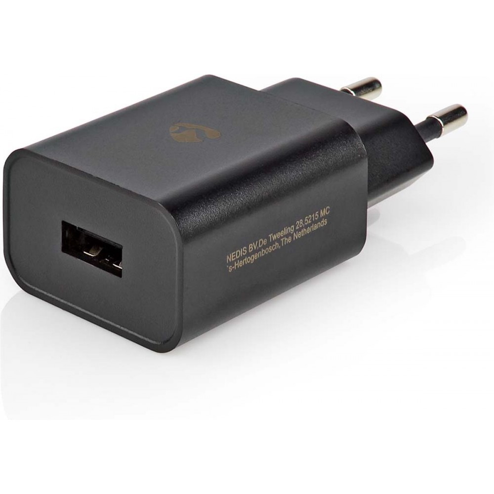 Nedis Oplader 12 Watt Snellaad 2.4 USB-A Zwart