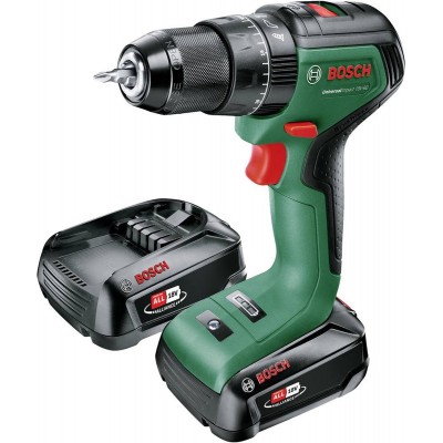 Bosch Universal Impact 18V-60 Accuklopboorschroevendraaier - Met 2x 18 V Li-Ion accu 2A en 1-uurslader