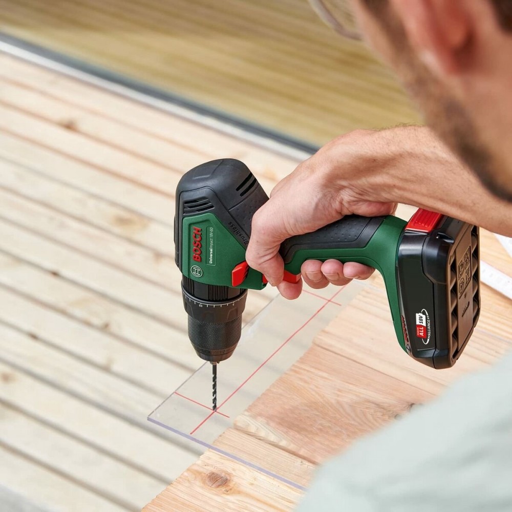 Bosch Universal Impact 18V-60 Accuklopboorschroevendraaier - Met 1x 18 V Li-Ion accu 2A en 1-uurslader