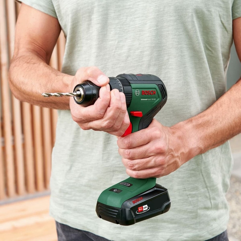 Bosch Universal Impact 18V-60 Accuklopboorschroevendraaier - Met 1x 18 V Li-Ion accu 2A en 1-uurslader