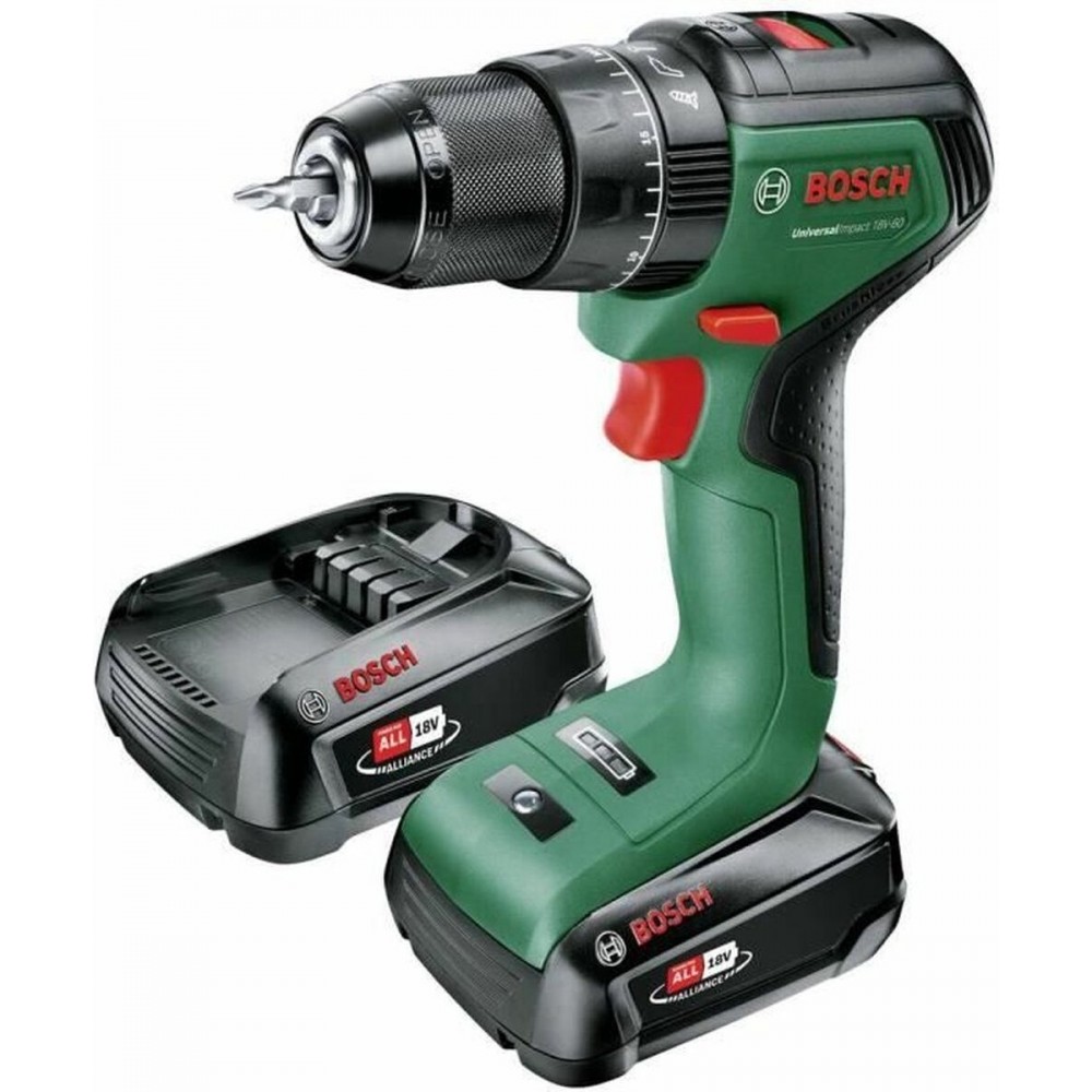 Bosch Universal Impact 18V-60 Accuklopboorschroevendraaier - Met 1x 18 V Li-Ion accu 2A en 1-uurslader