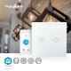 Nedis SmartLife Lichtschakelaar – WiFi – Dubbel – 1000W – Glas – Wit