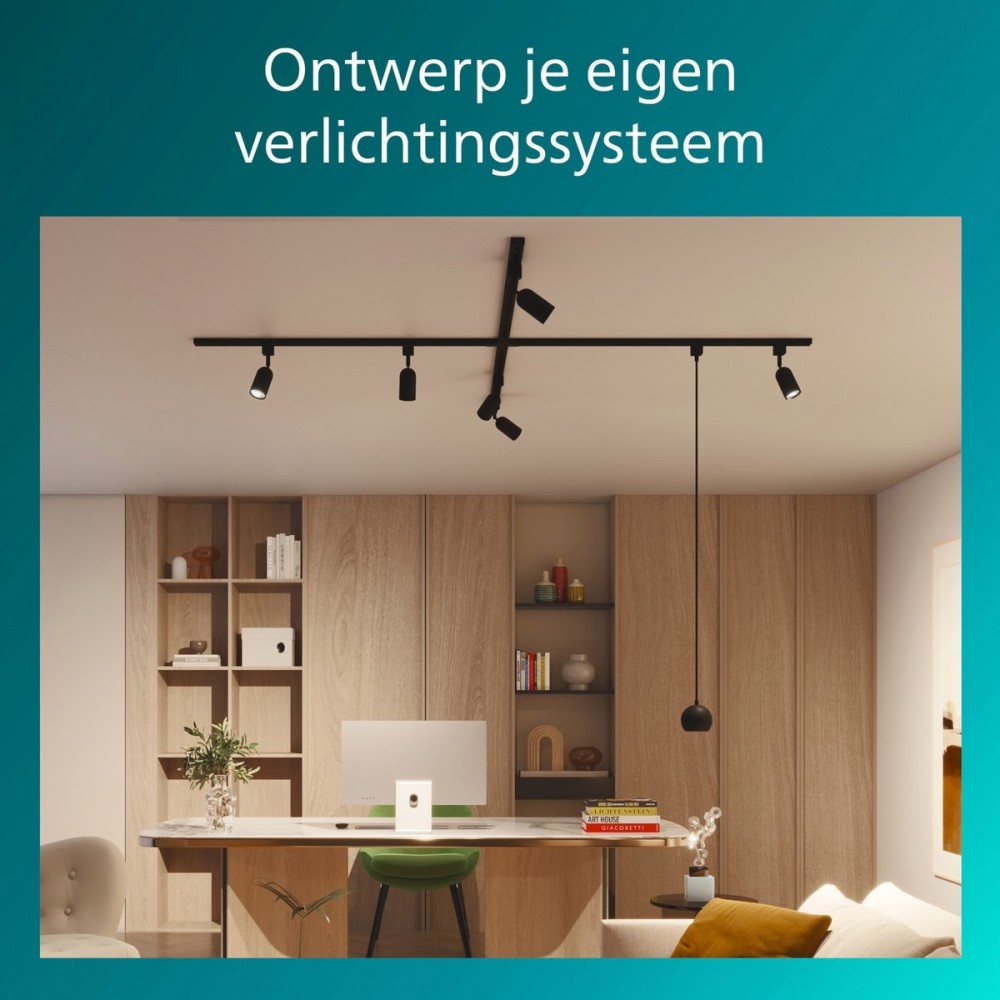 Philips EasyLink Colby - Hanglamp - GU10 fitting - Maximaal wattage: 7W - Zwart - Railverlichting