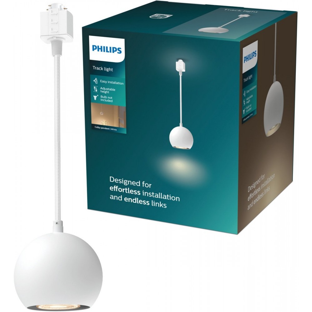 Philips EasyLink Colby - Hanglamp - GU10 fitting - Maximaal wattage: 7W - Wit - Railverlichting