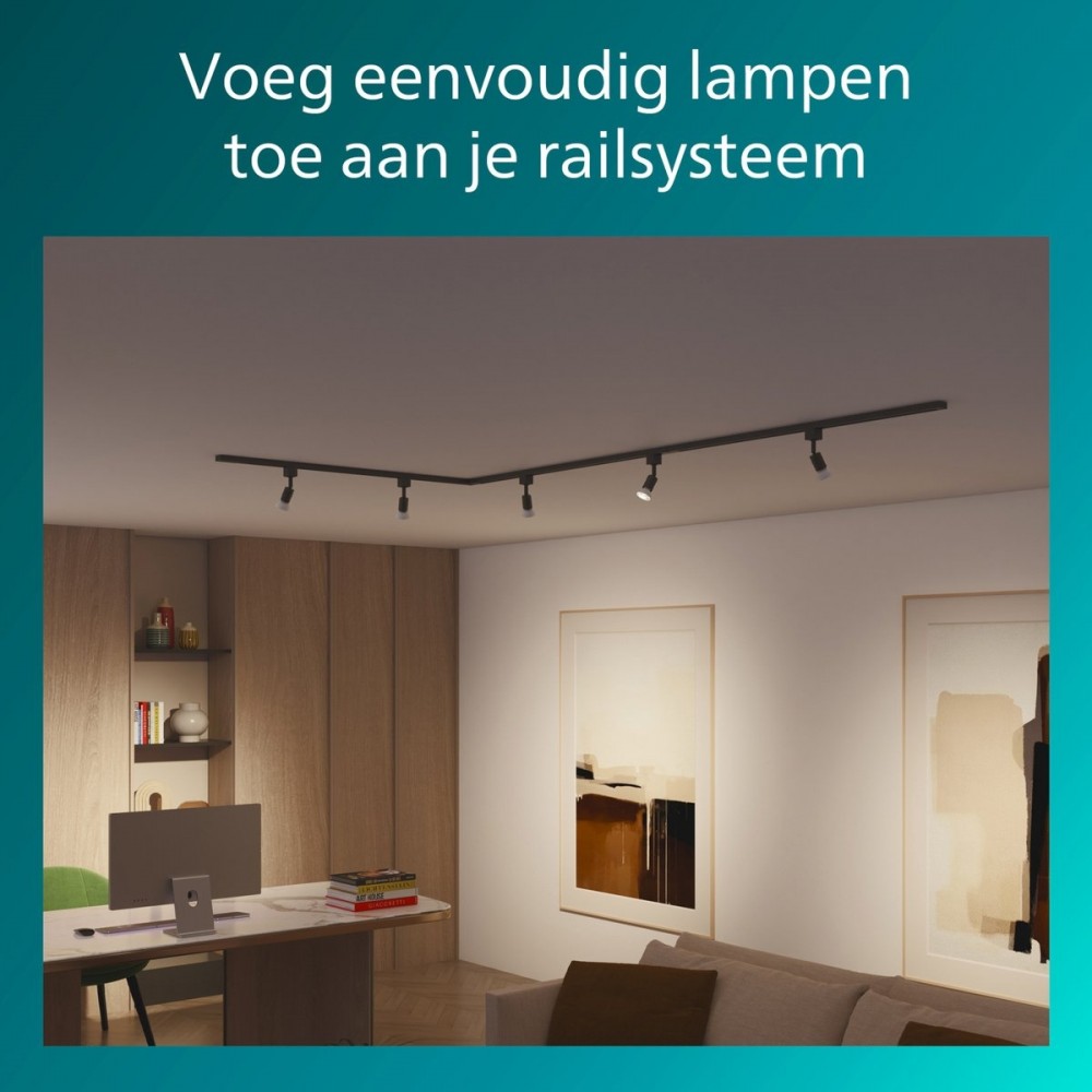 Philips EasyLink - Connector - L-vormige connector - Rechtse hoek - Zwart - Railverlichting