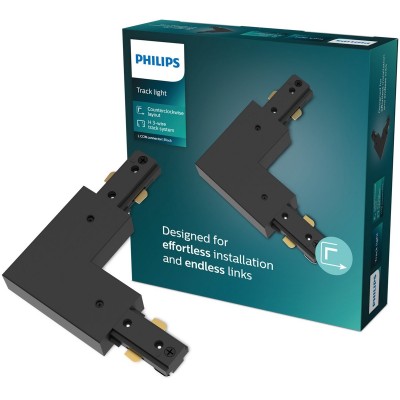 Philips EasyLink - Connector - L-vormige connector - Linkse hoek - Zwart - Railverlichting