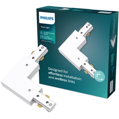 Philips EasyLink - Connector - L-vormige connector - Linkse hoek - Wit - Railverlichting