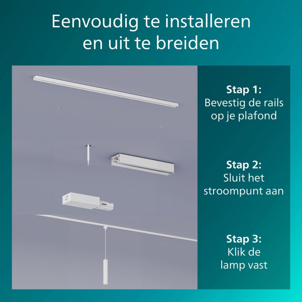 Philips EasyLink - Connector - Hanglamp-adapter - Wit - Railverlichting
