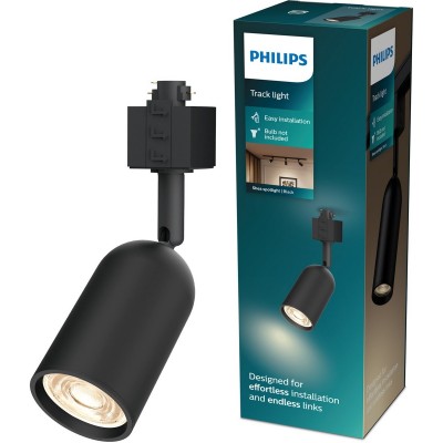 Philips EasyLink Shea - Spot - GU10 fitting - Maximaal wattage: 7W - Zwart - Railverlichting