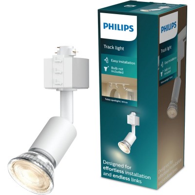 Philips EasyLink Tobia - Spot - GU10 fitting - Maximaal wattage: 7W - Wit - Railverlichting