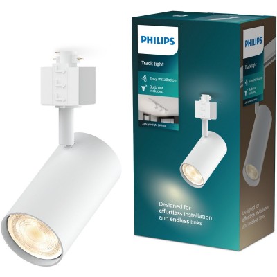Philips EasyLink Zilo - Spot - GU10 fitting - Maximaal wattage: 7W - Wit - Railverlichting