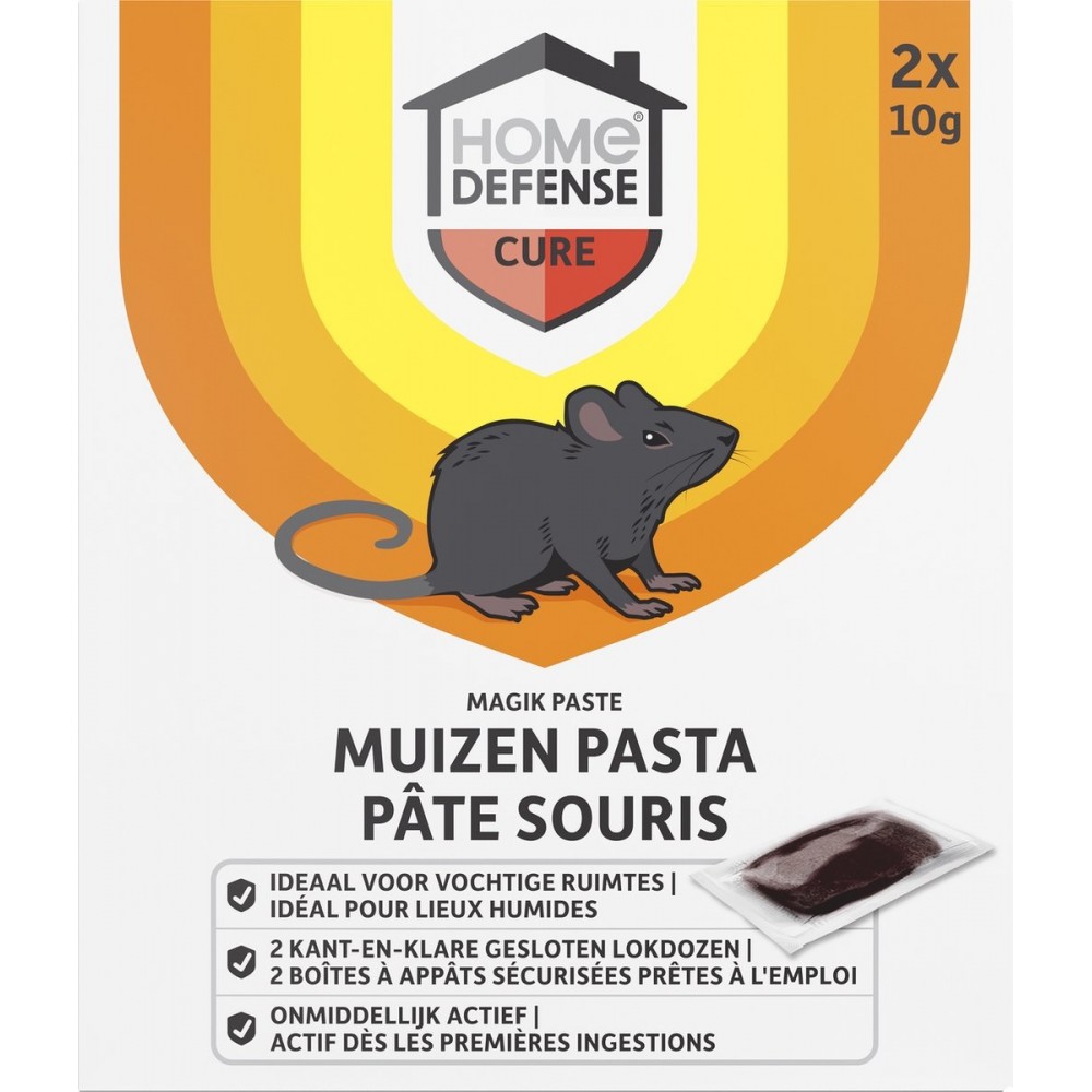 Home Defense - Muizenlokdoos met pasta - 2 stuks