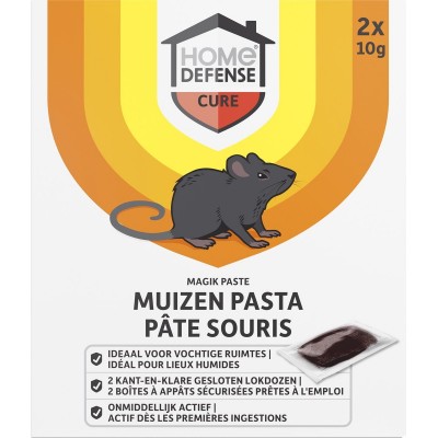 Home Defense - Muizenlokdoos met pasta - 2 stuks