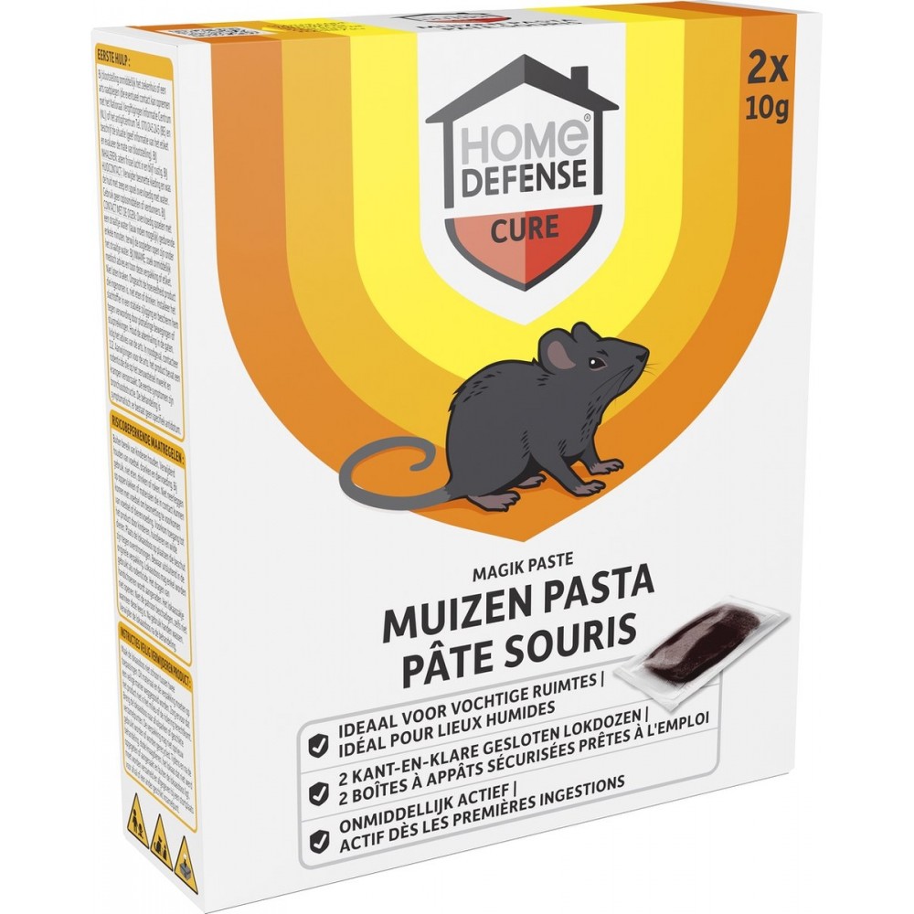 Home Defense - Muizenlokdoos met pasta - 2 stuks