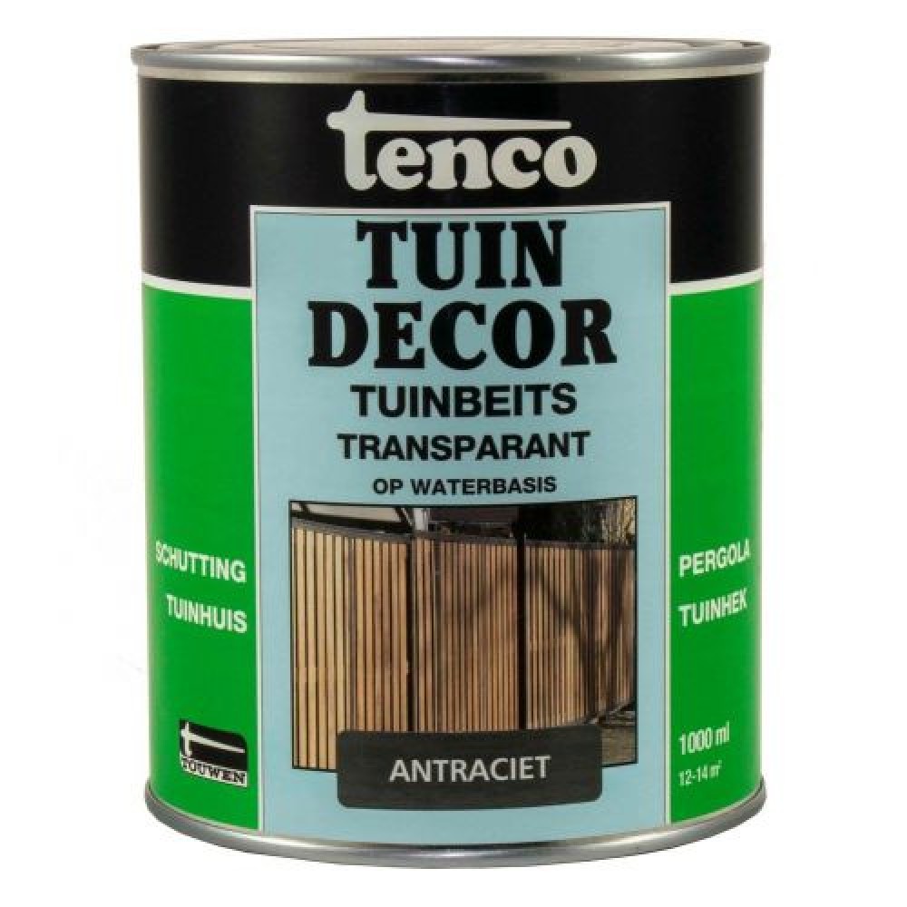 Tenco tuindecor beits transparant antraciet - 1 liter