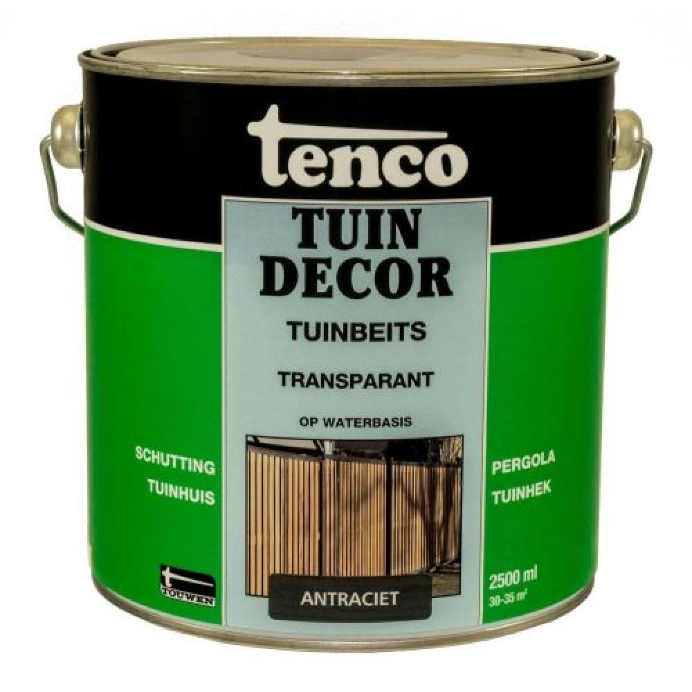 Tenco tuindecor beits transparant antraciet - 2,5 liter