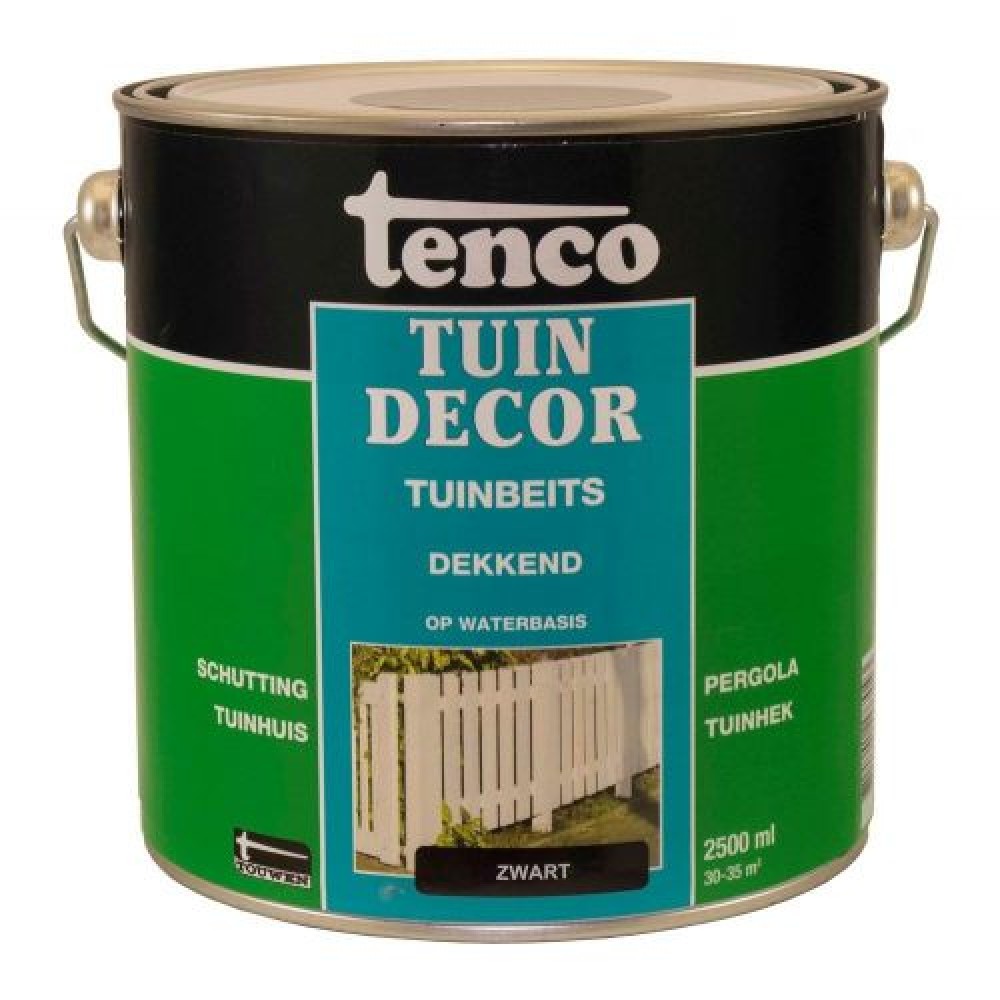 Tenco tuindecor beits dekkend zwart - 2,5 liter