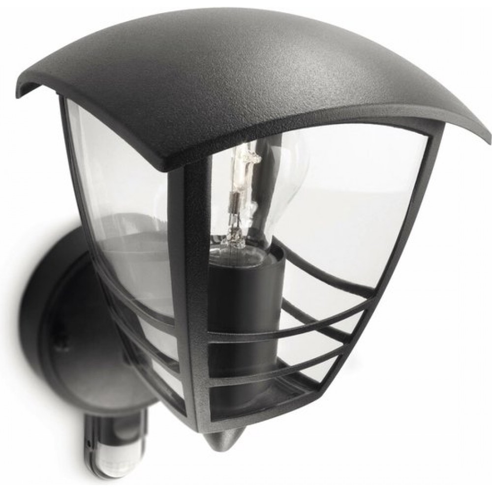 Philips Creek buitenwandlamp - met sensor - zwart